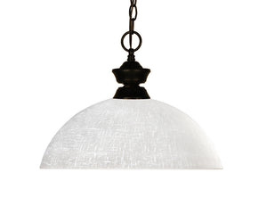 Riviera 1 Light Pendant in Bronze Finish