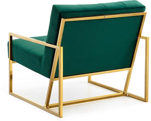 Benny Accent Chair In Green Velvet