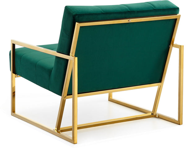 Benny Accent Chair In Green Velvet
