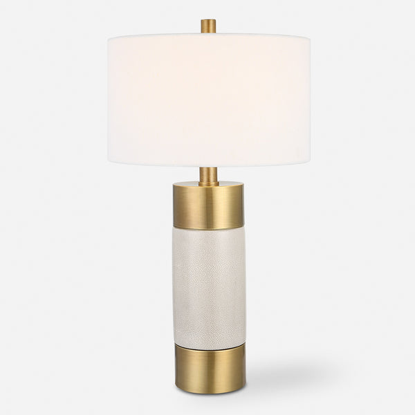 Adelia Ivory & Brass Table Lamp