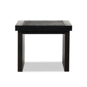 Warby End Table in Worn Black Oak