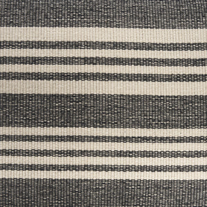 Shae Black Wood w/ Black and Cream Upholstered Bench