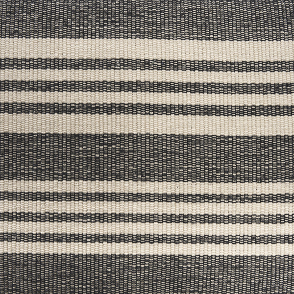 Shae Black Wood w/ Black and Cream Upholstered Bench