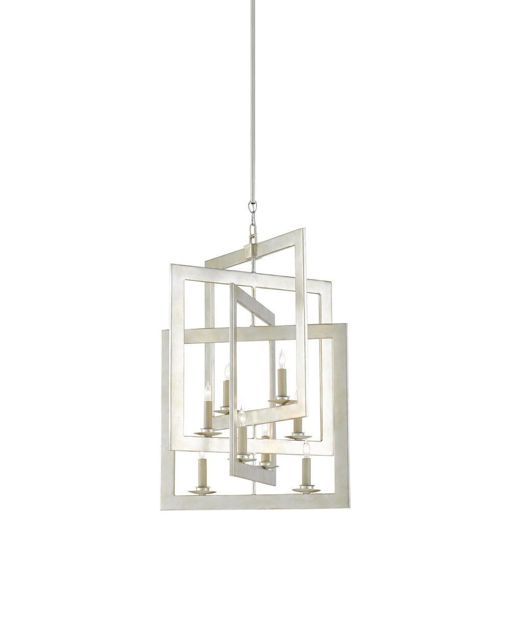 Middleton Silver Small Chandelier In Contemporary Silver Leaf