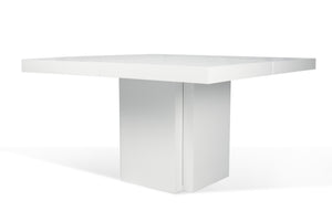 dusk 51" dining table in high gloss white