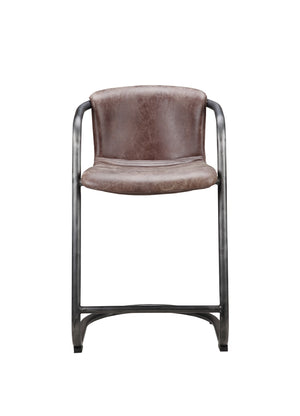 Moe's Freeman Counter Stool Set of 2 - Brown Leather