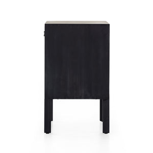 Isador Bar Cabinet In Black Wash Poplar