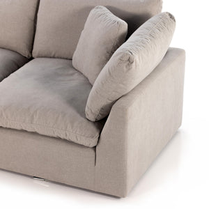 Stevie 3Pc Laf Sec Sofa W/Ottoman In Flannl