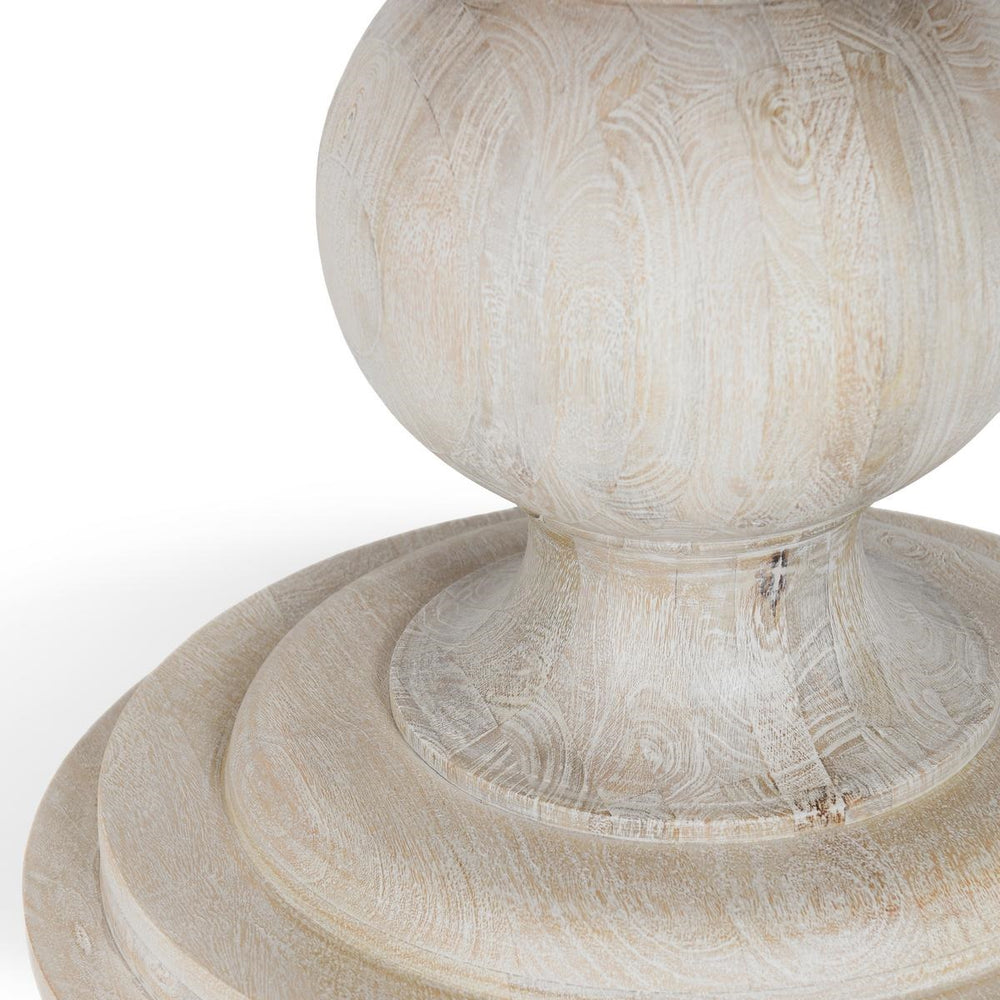 Hera Solid Wood Round Dining Table with Pedestal Base