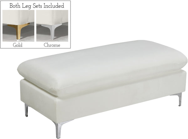 Lucy Ottoman In Cream Velvet