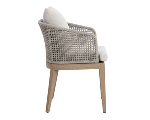 CAPRI DINING ARMCHAIR - DRIFT BROWN - PALAZZO CREAM