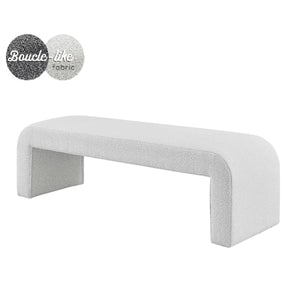 Vioreen Fabric Bench, Boucle Beige