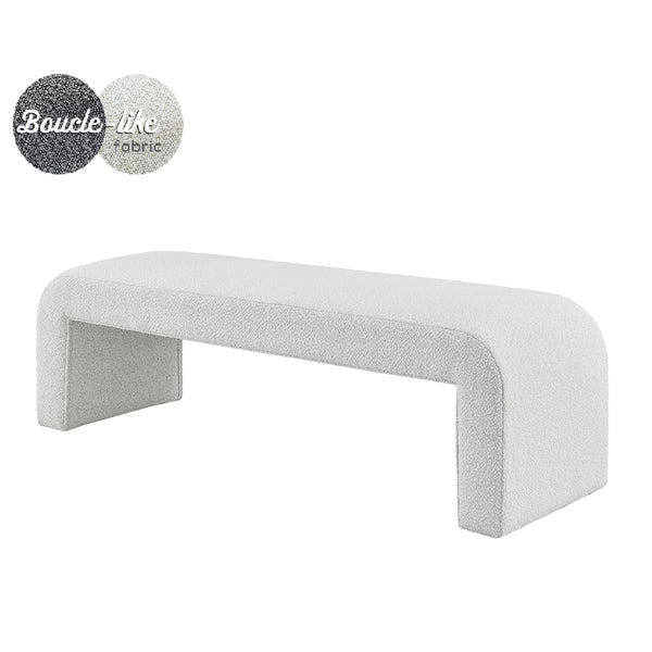 Vioreen Fabric Bench, Boucle Beige