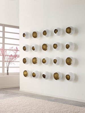 Broken Egg Wall Art, Gold leaf, Set of 4