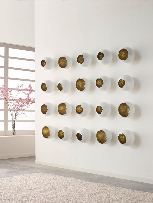 Broken Egg Wall Art, Gold leaf, Set of 4