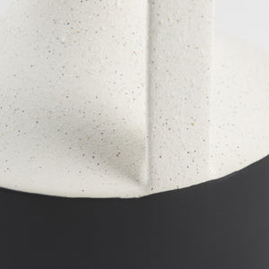 Burton 13.1H Large White and Black Ceramic Jug Vase