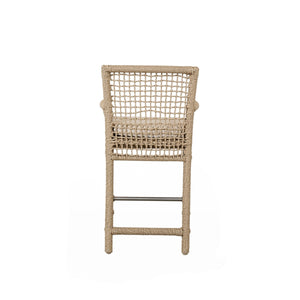 Brisbane Woven Frame Counter Stool with Olefin Cushion