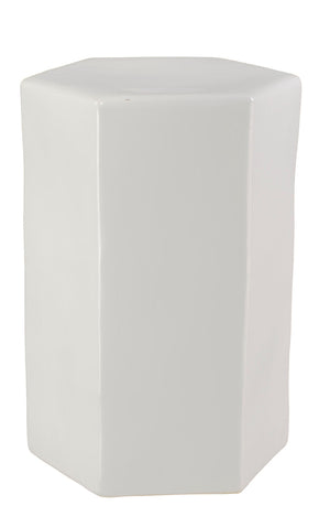 Porto Ceramic Indoor/Outdoor Side Table-Large, White