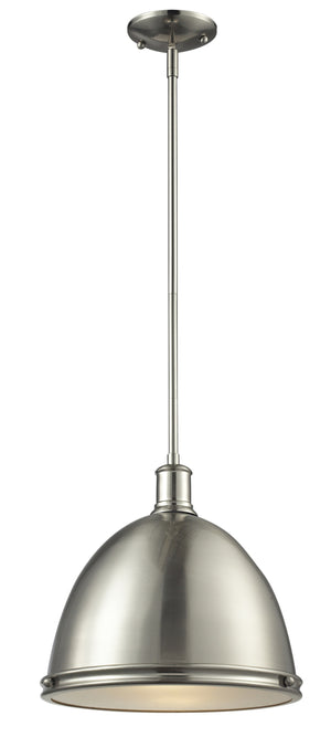 Mason 1 Light Pendant in Brushed Nickel Finish