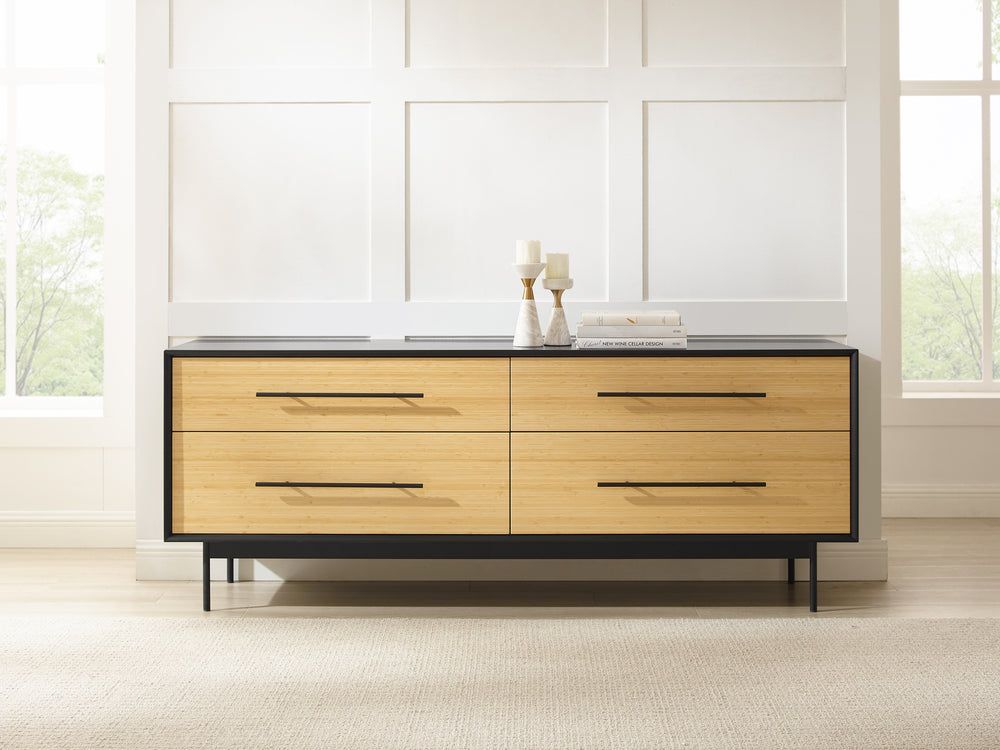 Santa Cruz 4 Drawer Double Dresser, Wheat