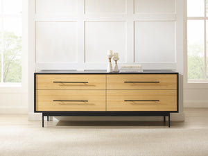 Santa Cruz 4 Drawer Double Dresser, Wheat