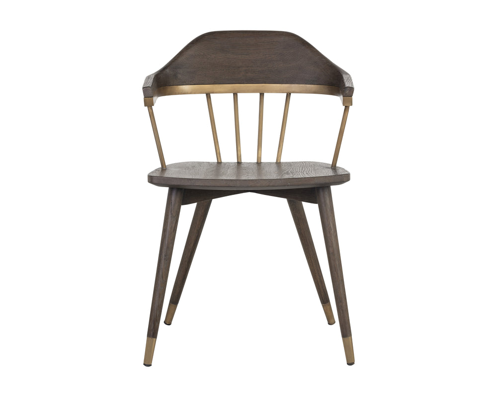 DEMI DINING ARMCHAIR - DISTRESSED BROWN