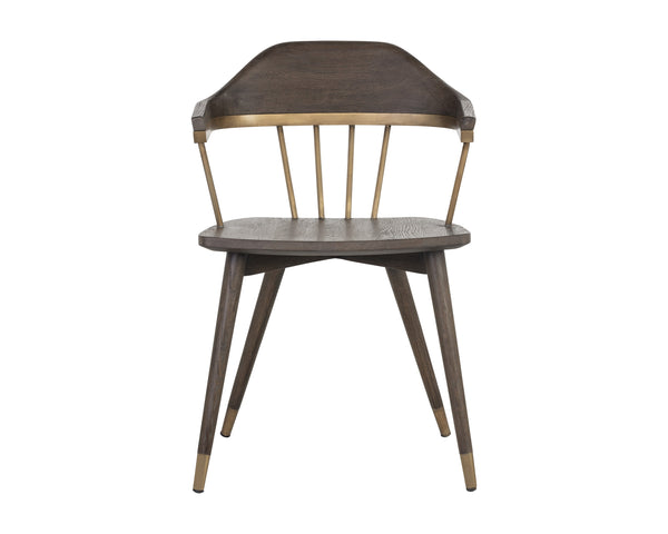 DEMI DINING ARMCHAIR - DISTRESSED BROWN
