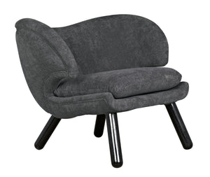 Valerie Sungkai/Mindi Chair in Charcoal Black with Ocean Grey Fabric