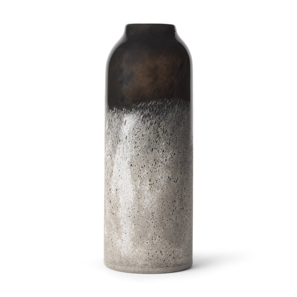 Emu Tall Black w/ Gray Vase