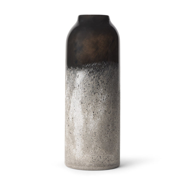 Emu Tall Black w/ Gray Vase