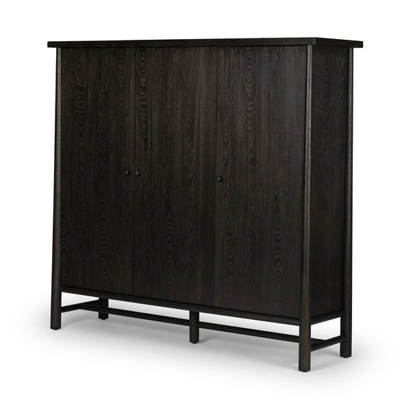 Renaud 3-Door Cabinet - Charcoal Oak Veneer