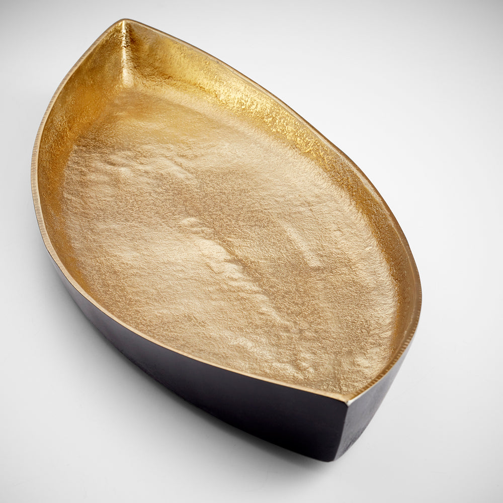 Alumbrar Tray in Matt Black and Gold