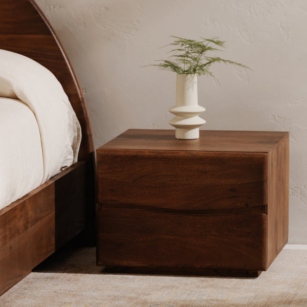 Moe's Watson Nightstand with Live-Edge Acacia