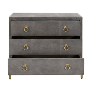 Strand Shagreen 3-Drawer Nightstand