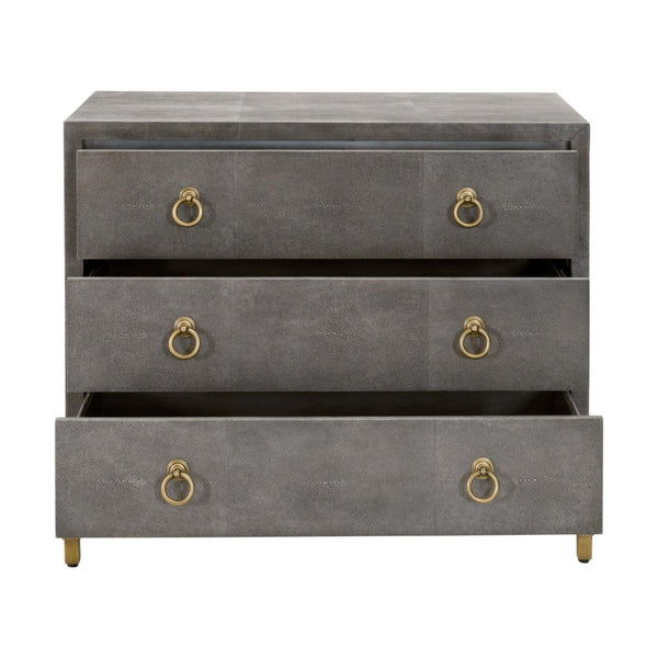 Strand Shagreen 3-Drawer Nightstand