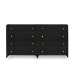 Belmont 8 Drawer Metal Dresser In Black