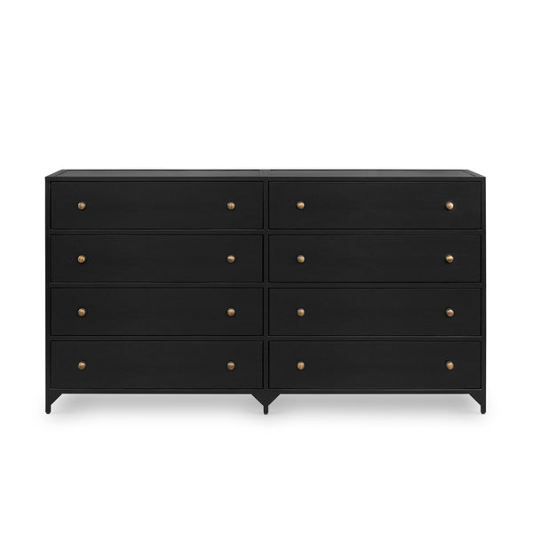 Belmont 8 Drawer Metal Dresser In Black