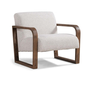 Lexington Boucle Accent Chair with Ash Wood Frame