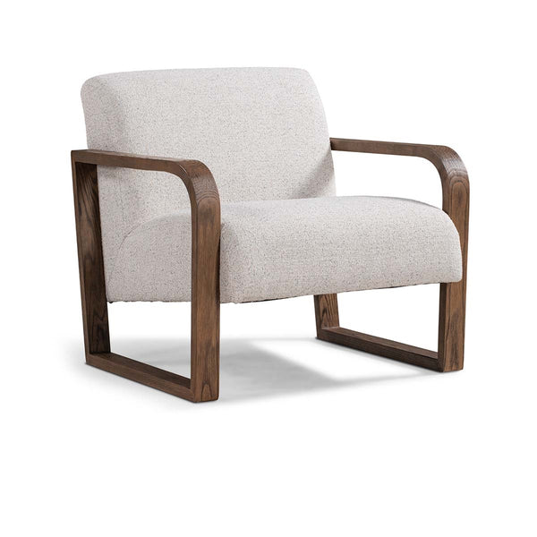 Lexington Boucle Accent Chair with Ash Wood Frame