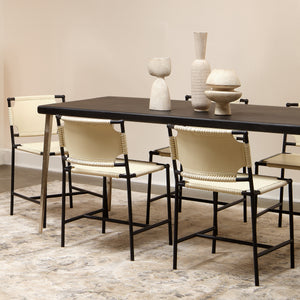 Farmhouse Wood Dining Table, Black