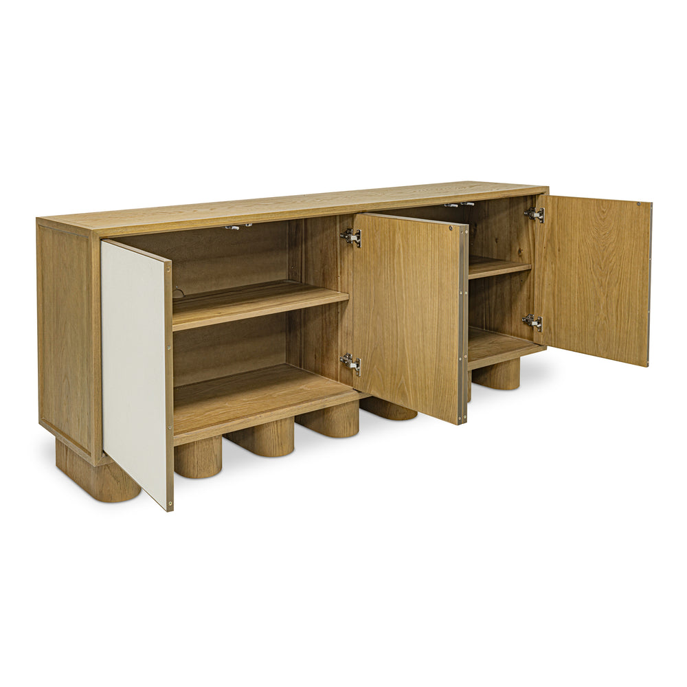 Marcelle Sideboard White with Chunky Legs