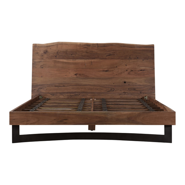 Moe's Bent Queen Size Bed in Natural Acacia