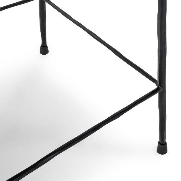 Classic Home Bose Hide Counter Stool with Iron Frame