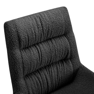 Kelsey Fabric Dining Side Chair, Boucle Black