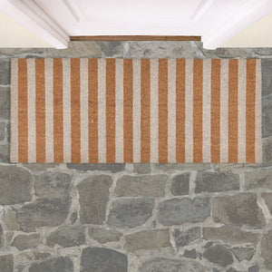 Classic Home Striped Doormat Ivory/Natural 24"x57"