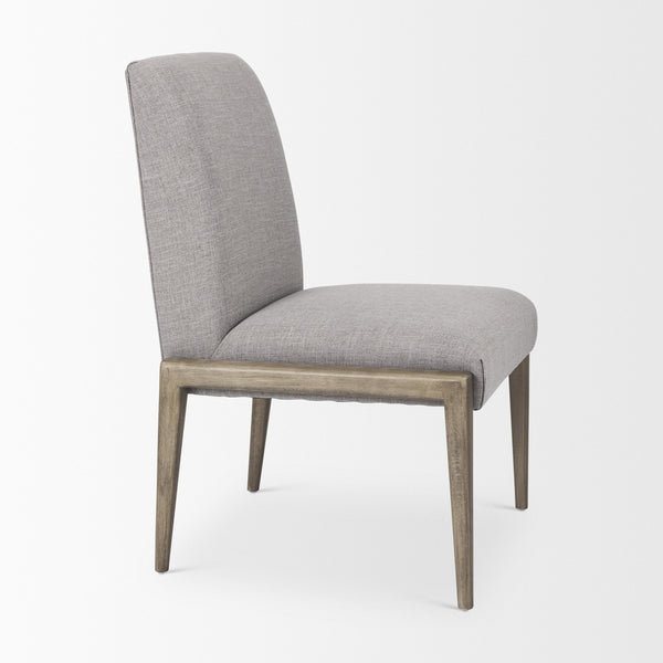 Palisades Gray Upholstery w/ Solid Wood Armless Dining Chair