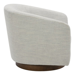 Moe's Oscy Swivel Chair in Splashed White