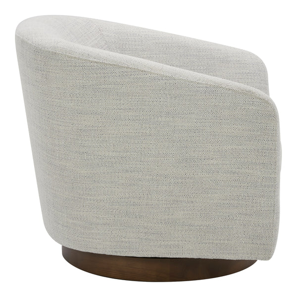 Moe's Oscy Swivel Chair in Splashed White