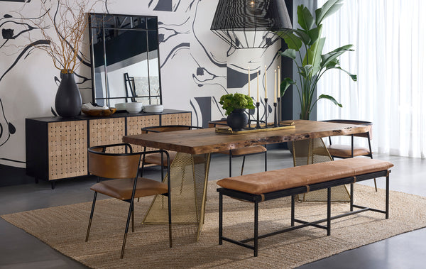 BRENAN DINING ARMCHAIR - BRAVO COGNAC