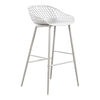 Piazza White Outdoor Barstool Set of 2